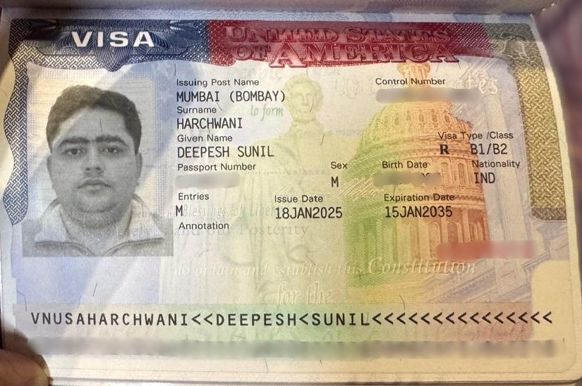 Deepesh Sunil Harchwani Visa